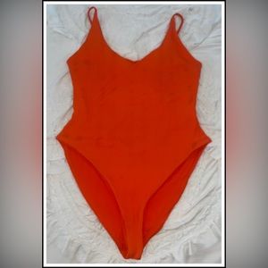 L*Space Gianna One Piece, size L, color Red/Orange.